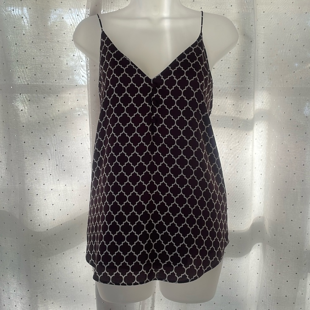 Red and white patterned cami
